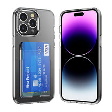 Transparent Card Holder Case For Apple iPhone Series