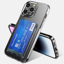 Transparent Card Holder Case For Apple iPhone Series