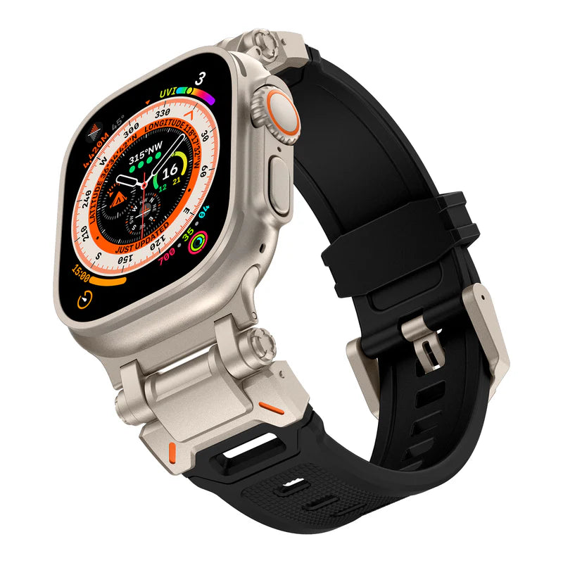 Explorer Rubber Band With Titanium Adapter Supports Apple Watch