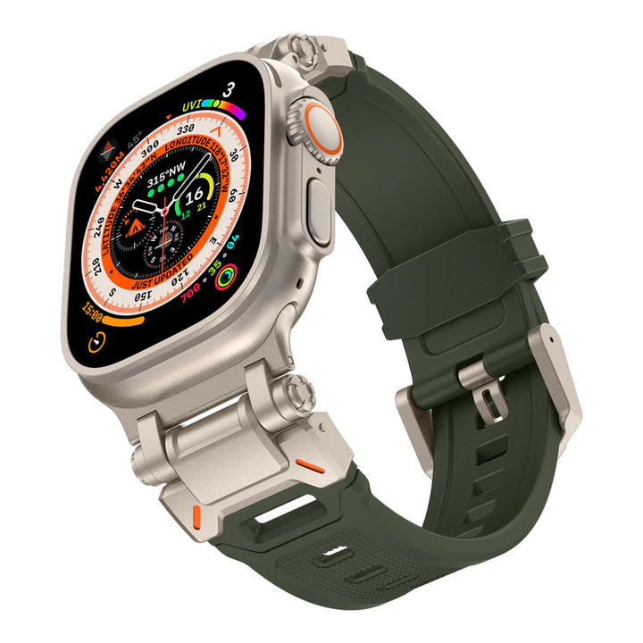 Explorer Rubber Band With Titanium Adapter Supports Apple Watch