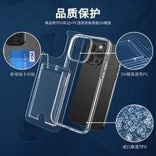 Transparent Card Holder Case For Apple iPhone Series