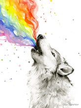 Wolf Howling Rainbow iPhone Case