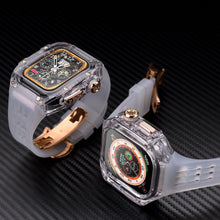 Luxury Modification Glacier Case With Transparent Straps For iWatch (44/45MM-49MM) - Luxystudio