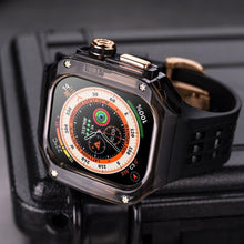 Luxury Modification Glacier Case With Transparent Straps For iWatch (44/45MM-49MM) - Luxystudio