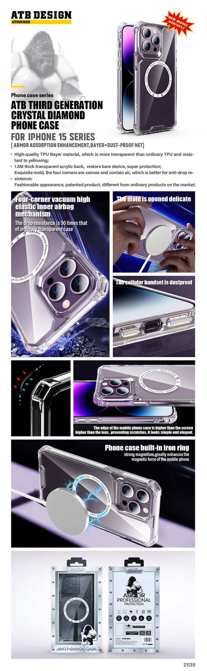 MagSafe Transparent Case for Iphone -Ultimate Durability Phone|ATB