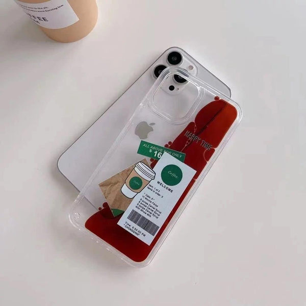 Starbucks Cases Float Flow Liquid LUXY Studio Coffee Phone Case for iPhone 13 | Hard Back PC Cover Casing Brand: Luxy Studio Cases - Luxystudio