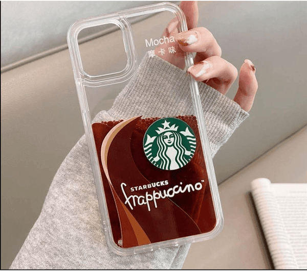 Starbucks Cases Float Flow Liquid LUXY Studio Coffee Phone Case for iPhone 13 | Hard Back PC Cover Casing Brand: Luxy Studio Cases - Luxystudio