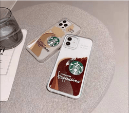 Starbucks Cases Float Flow Liquid LUXY Studio Coffee Phone Case for iPhone 13 Pro Max| Hard Back PC Cover Casing Brand: Luxy Studio Cases - Luxystudio